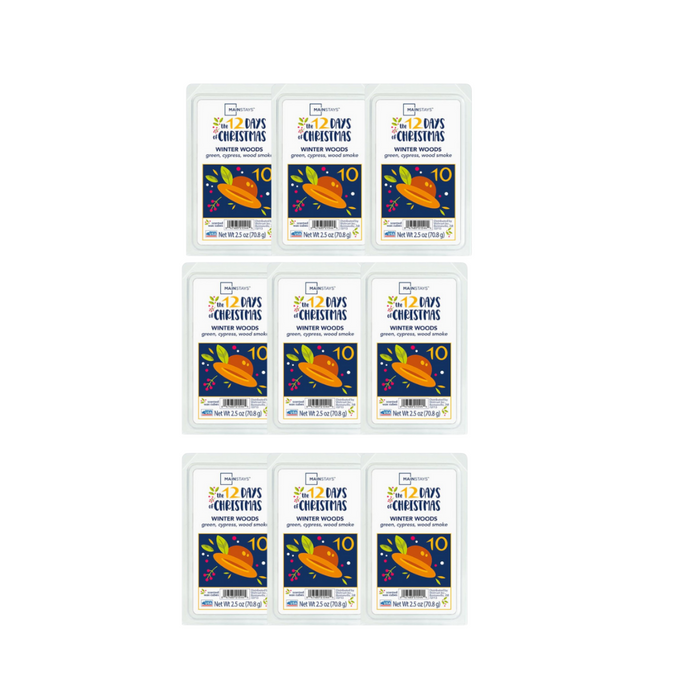 Mainstays Winter Woods Wax Melts Cypress Wood Smoke 2.5oz Wax Melts Mainstays Pack of 9