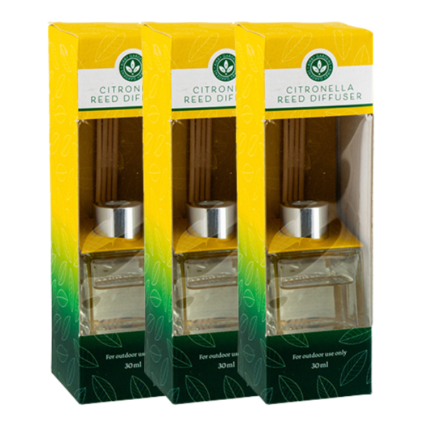Citronella Reed Diffuser 30ml Diffusers FabFinds Pack of 3