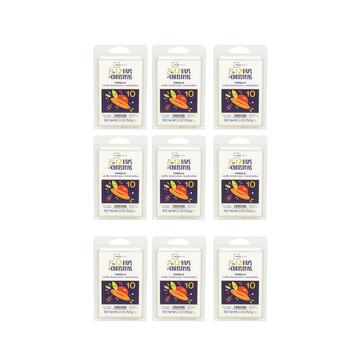 Mainstays Vanilla Wax Melts Buttercream Marshmallow 2.5oz Wax Melts Mainstays Pack of 9