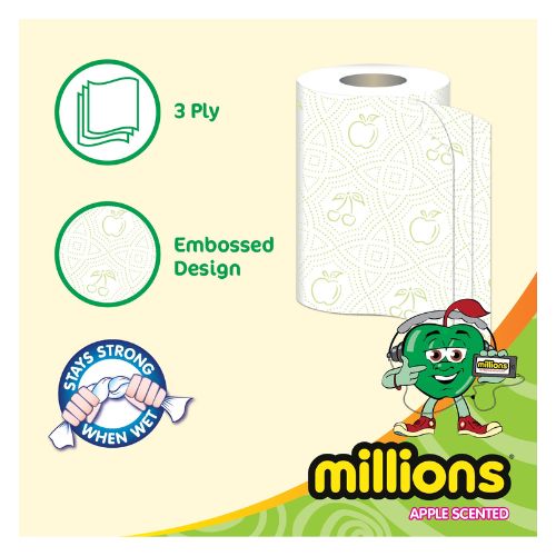 Millions Apple Scented Kitchen Rolls Twin Pack Kitchen Roll Splash   