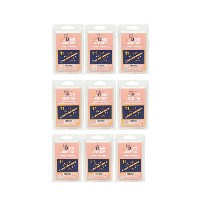 Mainstays Creamy Cashmere Wax Melts White Amber Cashmere Musk 2.5oz Wax Melts Mainstays Pack of 9