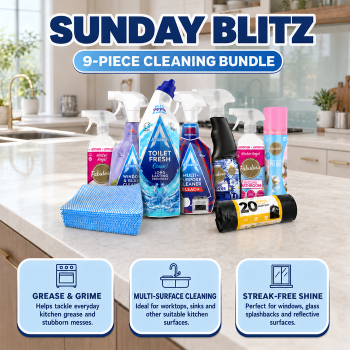 Sunday Blitz Household Cleaning Bundle 9 Piece Cleaning Bundles FabFinds