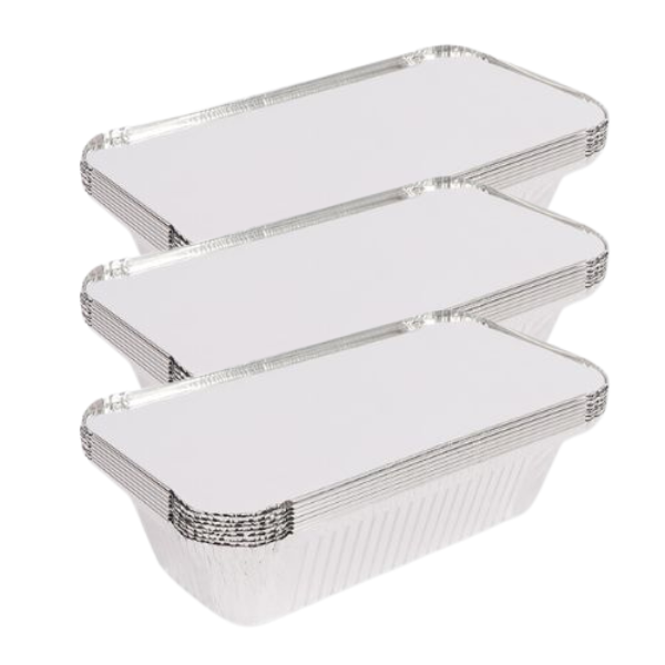 Serve Up Large Foil Containers Assorted Pack 20.5cm x 11cm Food Storage FabFinds Pack of 24