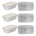 Large Foil Food Containers With Lids Assorted Packs Food Storage FabFinds Pack of 3