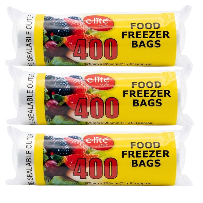 Elite Food Freezer Bags 7x9" 400s