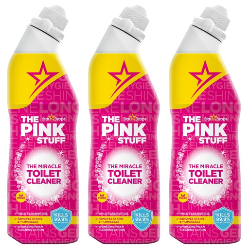 The Pink Stuff Miracle Toilet Cleaner 750ml Assorted Packs Toilet Cleaners Stardrops Pack of 3