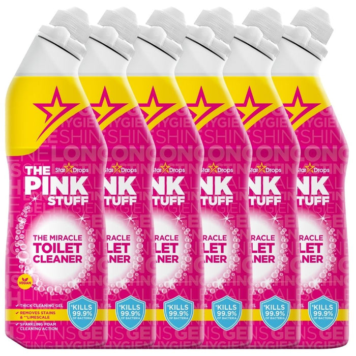 The Pink Stuff Miracle Toilet Cleaner 750ml Assorted Packs Toilet Cleaners Stardrops Pack of 6