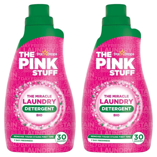 The Pink Stuff The Miracle Bio Laundry Liquid 960ml 30W Assorted Packs Laundry - Detergent Stardrops Pack of 2