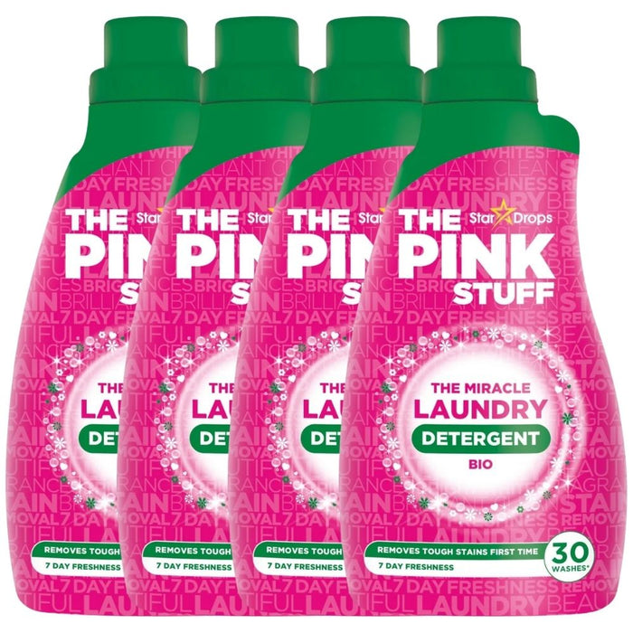 The Pink Stuff The Miracle Bio Laundry Liquid 960ml 30W Assorted Packs Laundry - Detergent Stardrops Pack of 4