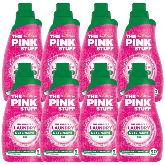 The Pink Stuff The Miracle Bio Laundry Liquid 960ml 30W Assorted Packs Laundry - Detergent Stardrops Pack of 8
