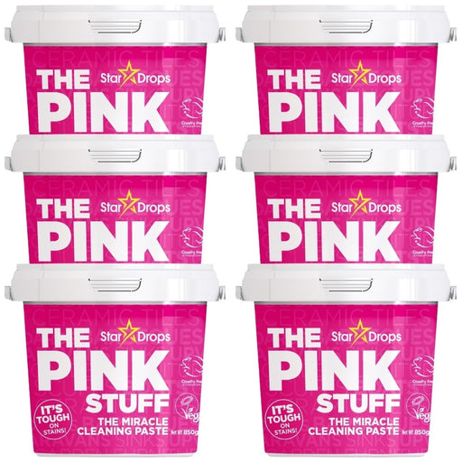 The Pink Stuff Miracle Cleaning Paste 850g Assorted Packs Household Cleaning Products Stardrops Pack of 6