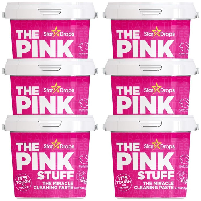 The Pink Stuff Miracle Cleaning Paste 850g Assorted Packs Household Cleaning Products Stardrops Pack of 6