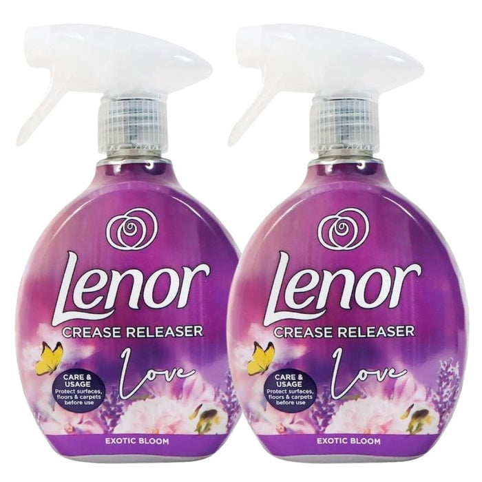 Lenor Exotic Bloom Crease Releaser 500ml Fabric Freshener Lenor Pack of 2