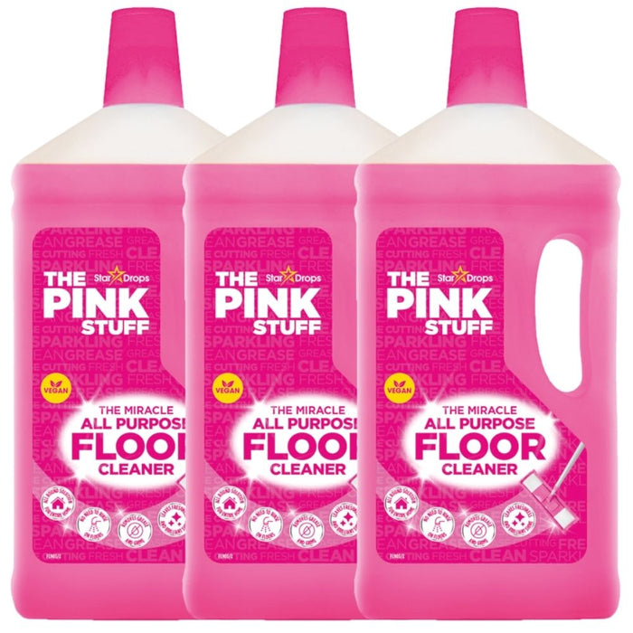 The Pink Stuff Miracle All Purpose Floor Cleaner 1L Assorted Packs Floor Cleaner Stardrops Pack of 3