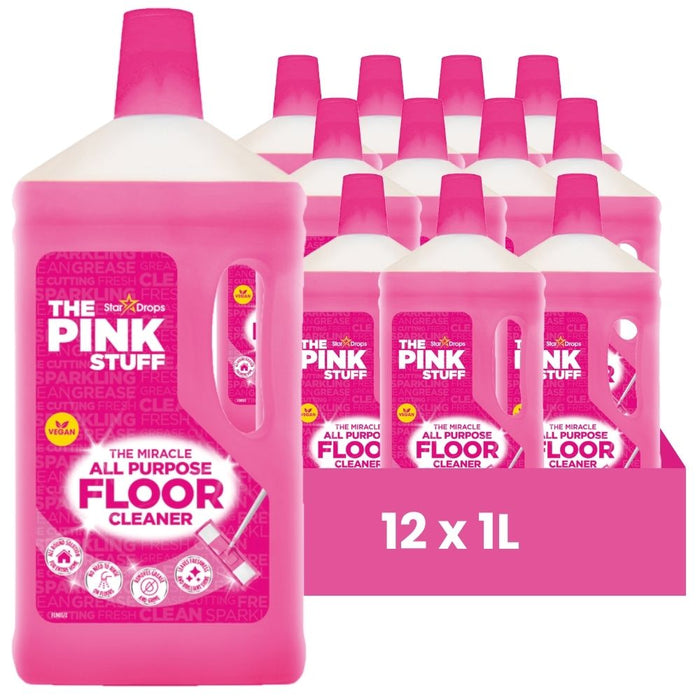 The Pink Stuff Miracle All Purpose Floor Cleaner 1L Assorted Packs Floor Cleaner Stardrops Pack of 12