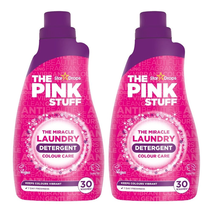 The Pink Stuff Miracle Laundry Detergent Colour Care 960ml Assorted Packs Laundry - Detergent Stardrops Pack of 2