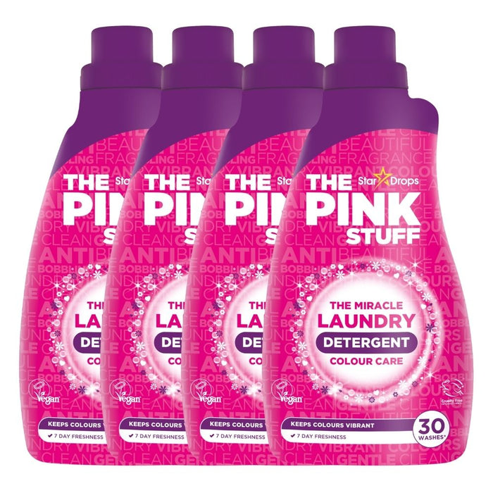 The Pink Stuff Miracle Laundry Detergent Colour Care 960ml Assorted Packs Laundry - Detergent Stardrops Pack of 4
