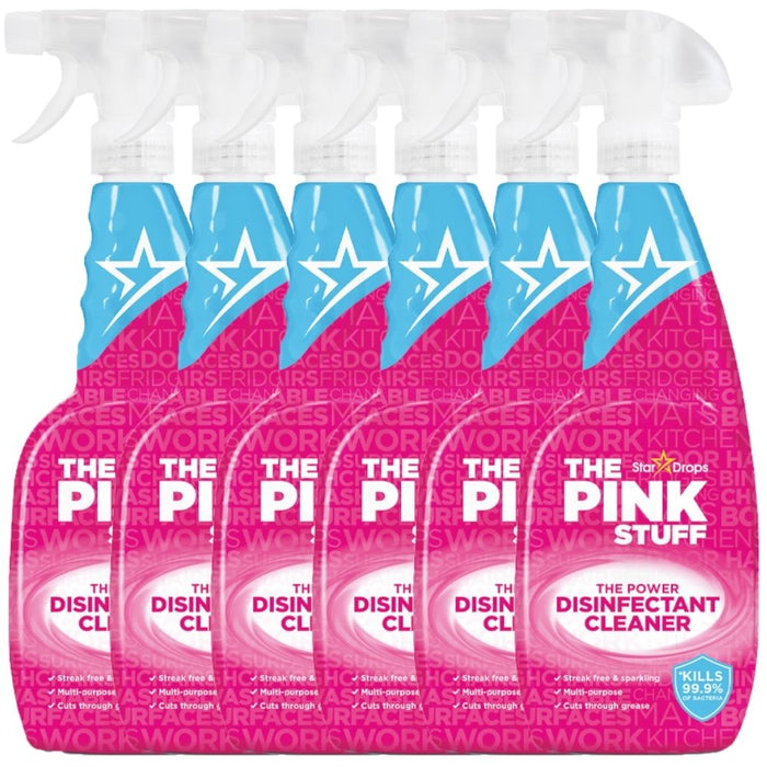 The Pink Stuff Power Disinfectant Cleaner 850ml Assorted Packs Disinfectants Stardrops Pack of 6