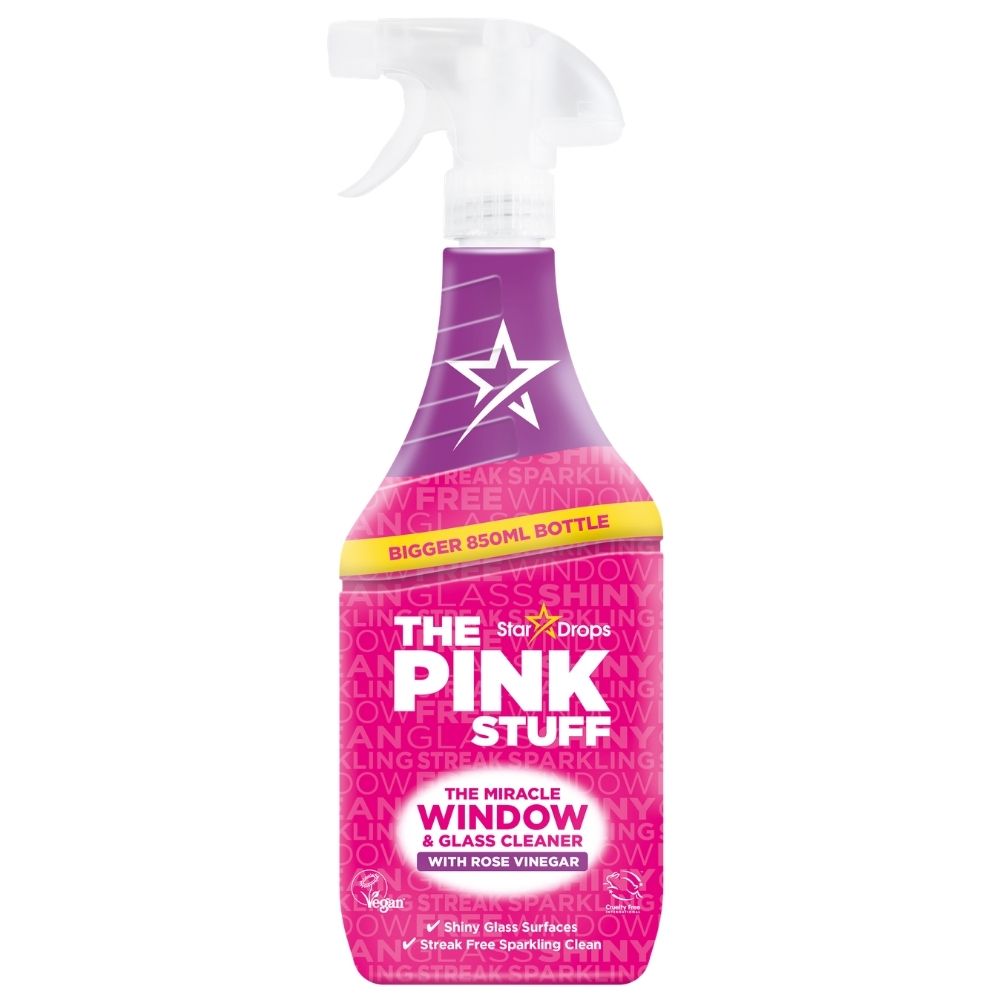 The Pink Stuff Miracle Window and Glass Cleaner with Rose Vinegar 850m ...