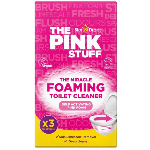 The Pink Stuff Miracle Foaming Toilet Cleaner Assorted 3x100g Treatment Packs Toilet Cleaners Stardrops Pack of 1