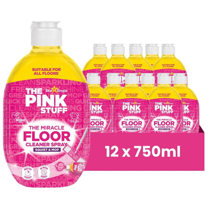 The Pink Stuff The Miracle Floor Cleaner Spray 750ml Assorted Packs Floor Cleaner Stardrops Pack of 12