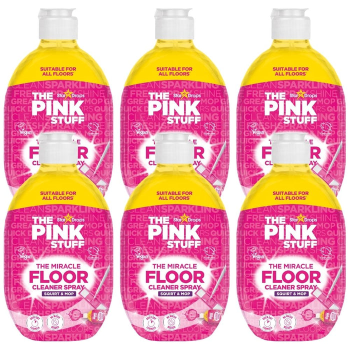 The Pink Stuff The Miracle Floor Cleaner Spray 750ml Assorted Packs Floor Cleaner Stardrops Pack of 6