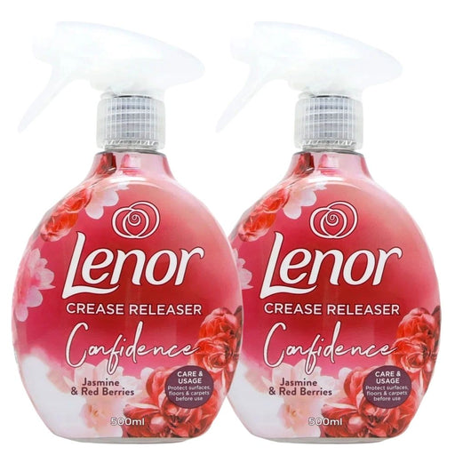 Lenor Crease Releaser Confidence Jasmine & Red Berries 500ml Assorted Packs Laundry - Accessories Lenor Pack of 2