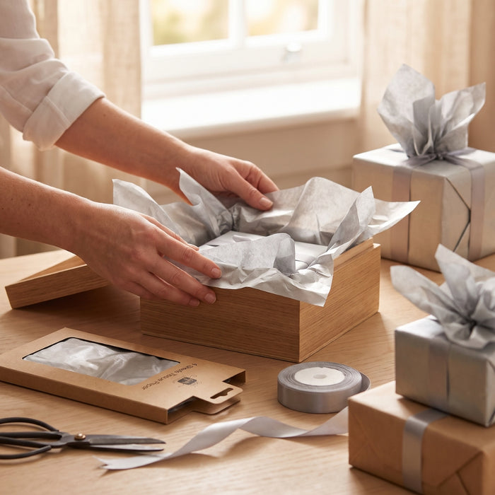 Gift Maker Silver Tissue Paper 4 Sheets Christmas Wrapping & Tissue Paper FabFinds