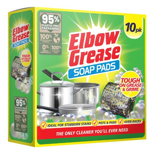Elbow Grease Soap Pads 10 Pack Cloths, Sponges & Scourers Elbow Grease   