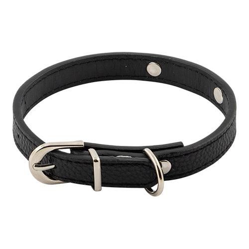Pet Living Soft PU Dog Collar 37cm Assorted Colours Dog Accessories Pet Living Black  