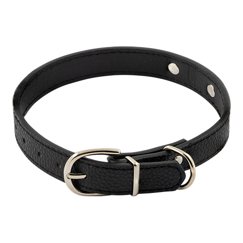 Pet Living Soft PU Dog Collar 45cm Assorted Colours Dog Accessories Pet Living Black  