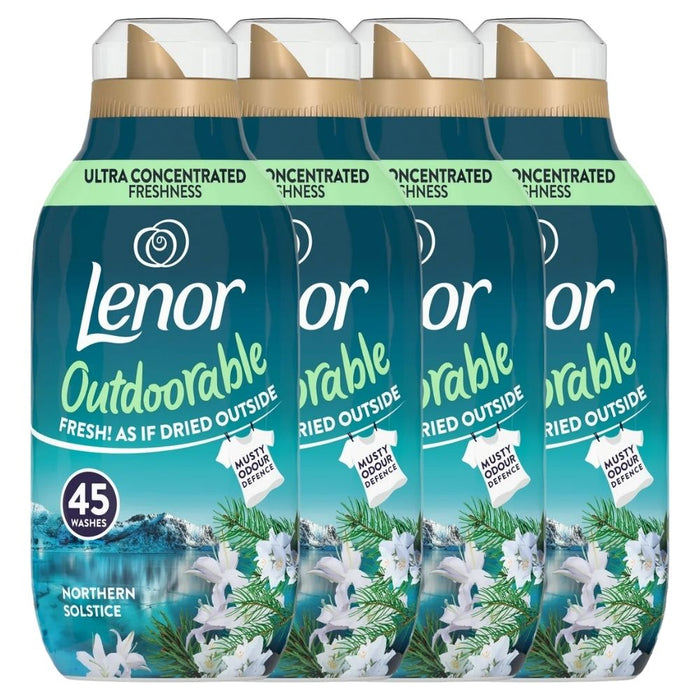 Lenor Outdoorable Northern Solstice Fabric Softener 45 Washes Assorted Packs Laundry - Fabric Conditioner Lenor Pack of 4