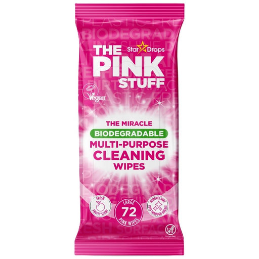 The Pink Stuff Miracle Biodegradable Multi-Purpose Cleaning Wipes 72 Wipes Assorted Packs Cleaning Wipes Stardrops Pack of 1