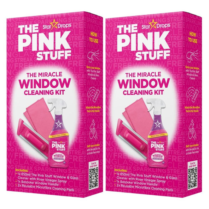 The Pink Stuff Miracle Window Cleaning Kit Assorted Packs Glass & Window Cleaners Stardrops Pack of 2