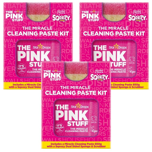 The Pink Stuff Paste & Squeezy Dual Kit Assorted Packs Household Cleaning Products Stardrops Pack of 3