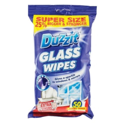 Duzzit Logo DUZZIT Glass Wipes 50pk x 220g | FabFinds
