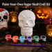 Paint-Your-Own Sugar Skull Craft Kit Plaster Halloween Decorations FabFinds