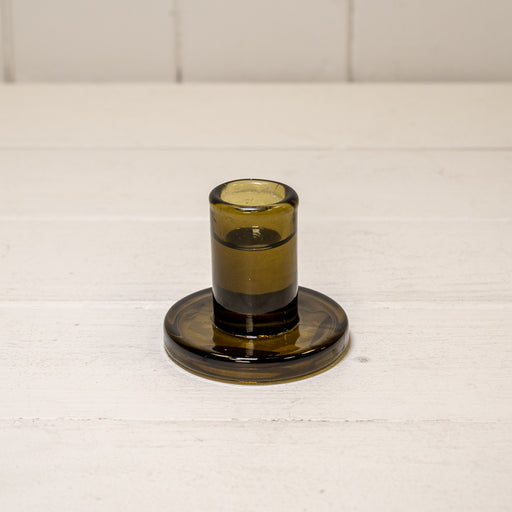 Olive Green Smooth Small Candle Holder Candle Holder Satchville