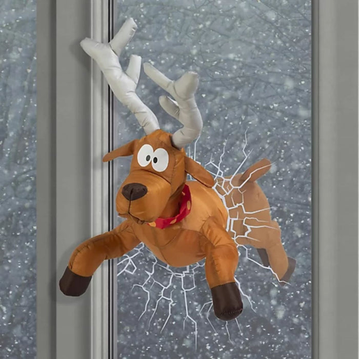 Celebright Festive Crashing Window Reindeer