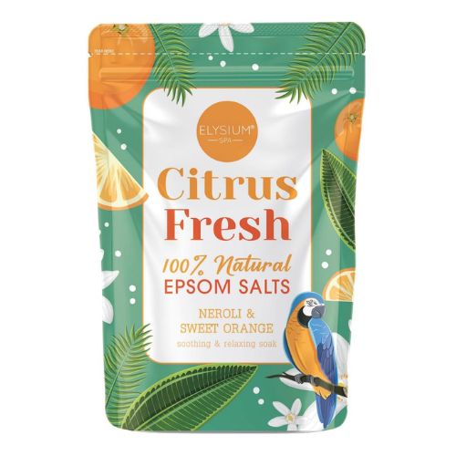 Elysium Spa Citrus Fresh Natural Epsom Salt Neroli & Sweet Orange 450g Bath Salts & Bombs elysium spa   