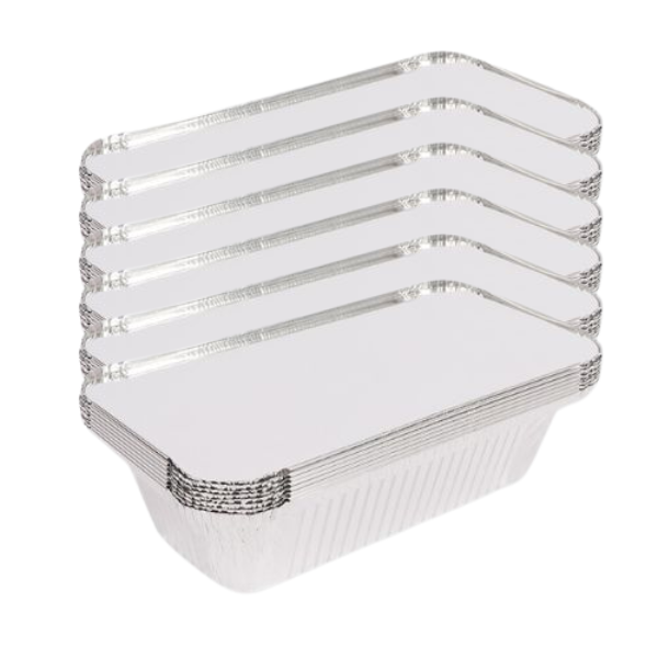 Serve Up Large Foil Containers Assorted Pack 20.5cm x 11cm Food Storage FabFinds Pack of 48