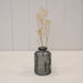 Cool Grey Ribbed Glass Bottle Decorative Bottle Satchville