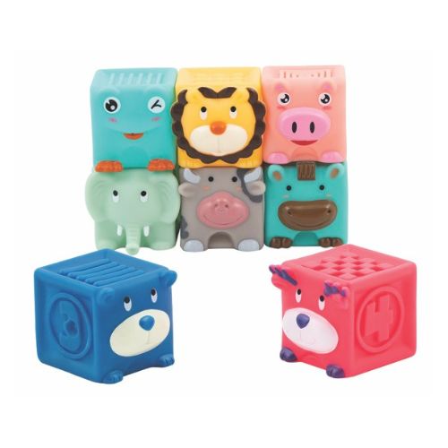 Soft Animal Stacking Blocks 8 Pack - FabFinds