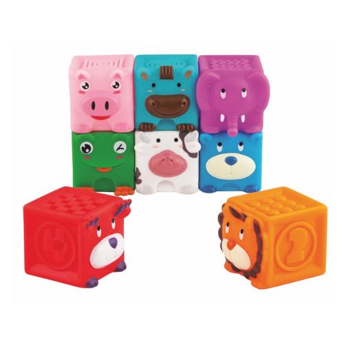 Soft Animal Stacking Blocks 8 Pack - FabFinds