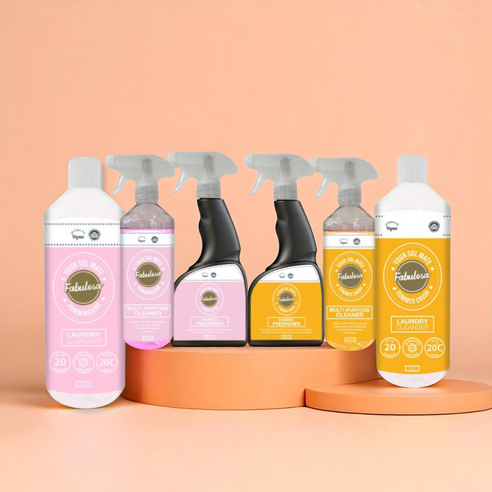 Humming Bird & Summer Crush Cleaning & Laundry Bundle 6 Piece Set Household Cleaning Products Fabulosa