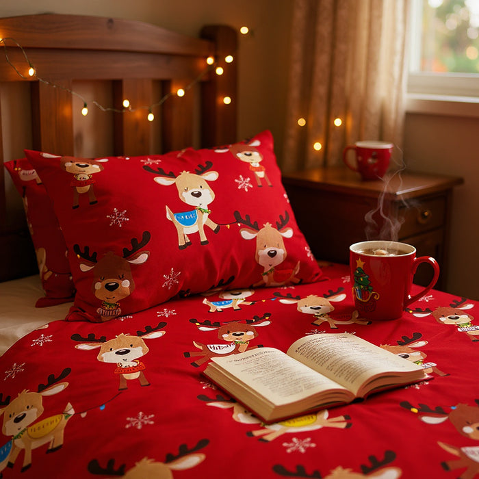 Christmas Kids Single Duvet Cover Set Assorted Designs Duvet Sets FabFinds