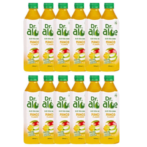 Flavita Dr. Aloe Mango Aloe Vera Drink 500ml Assorted Packs Drinks flavita Pack of 12