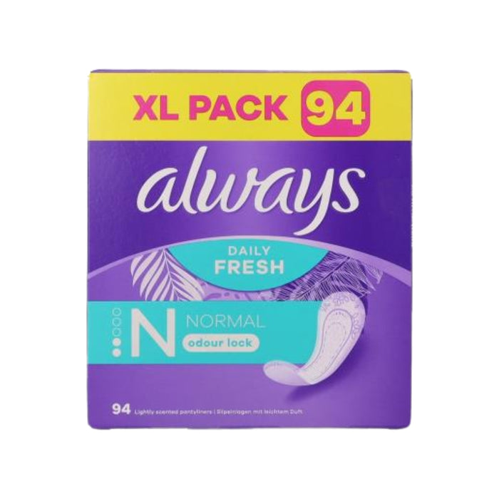 Always Daily Panty Liners Fresh Normal 94ct Assorted Packs Feminine Care Always Pack of 1