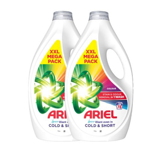 Ariel Colour Liquid Washing Detergent 78 Washes Assorted Packs Washing Up Liquid Ariel Pack of 2