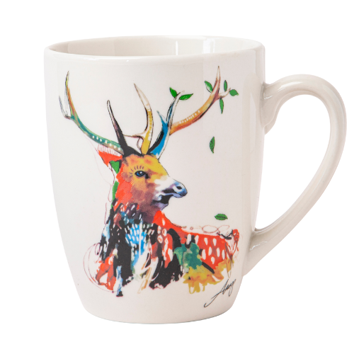 Artistic Animal Print Ceramic Mug 360ml Assorted Designs Mugs FabFinds